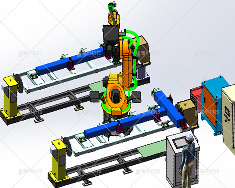 焊接<a href='http://www.92wangjiazhu.cn' target='_blank'><u>機(jī)器人工作站</u></a>布局